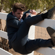 There’s a man on the fence! Adam Scott, seen here on Parks and Rec, is entering The Twilight Zone.